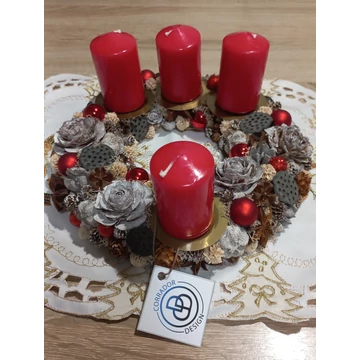 Adventi koszorú - Piros