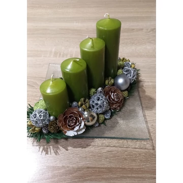 Adventi tál - Zöld