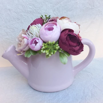 Selyemvirág box 10. - rózsaszín kerámiában