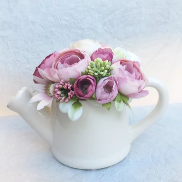 Selyemvirág box 11. - Fehér kerámiában