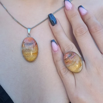 Borostyán szett - Ovális 22.