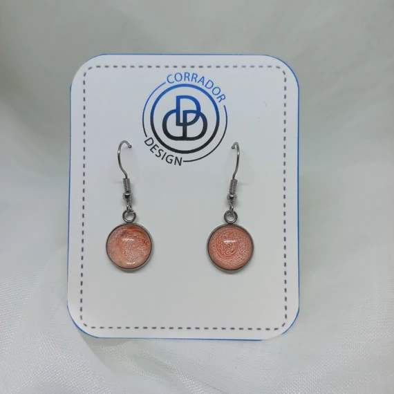 Nemesacél akasztós fülbevaló kör toldalékkal - Barack