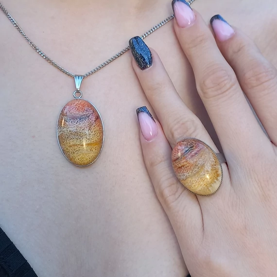 Borostyán szett - Ovális 22.